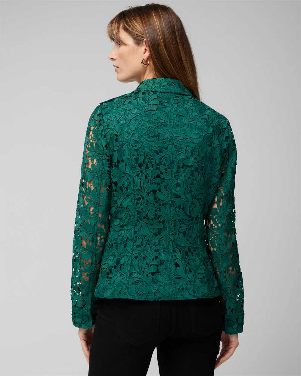Teal shop lace jacket